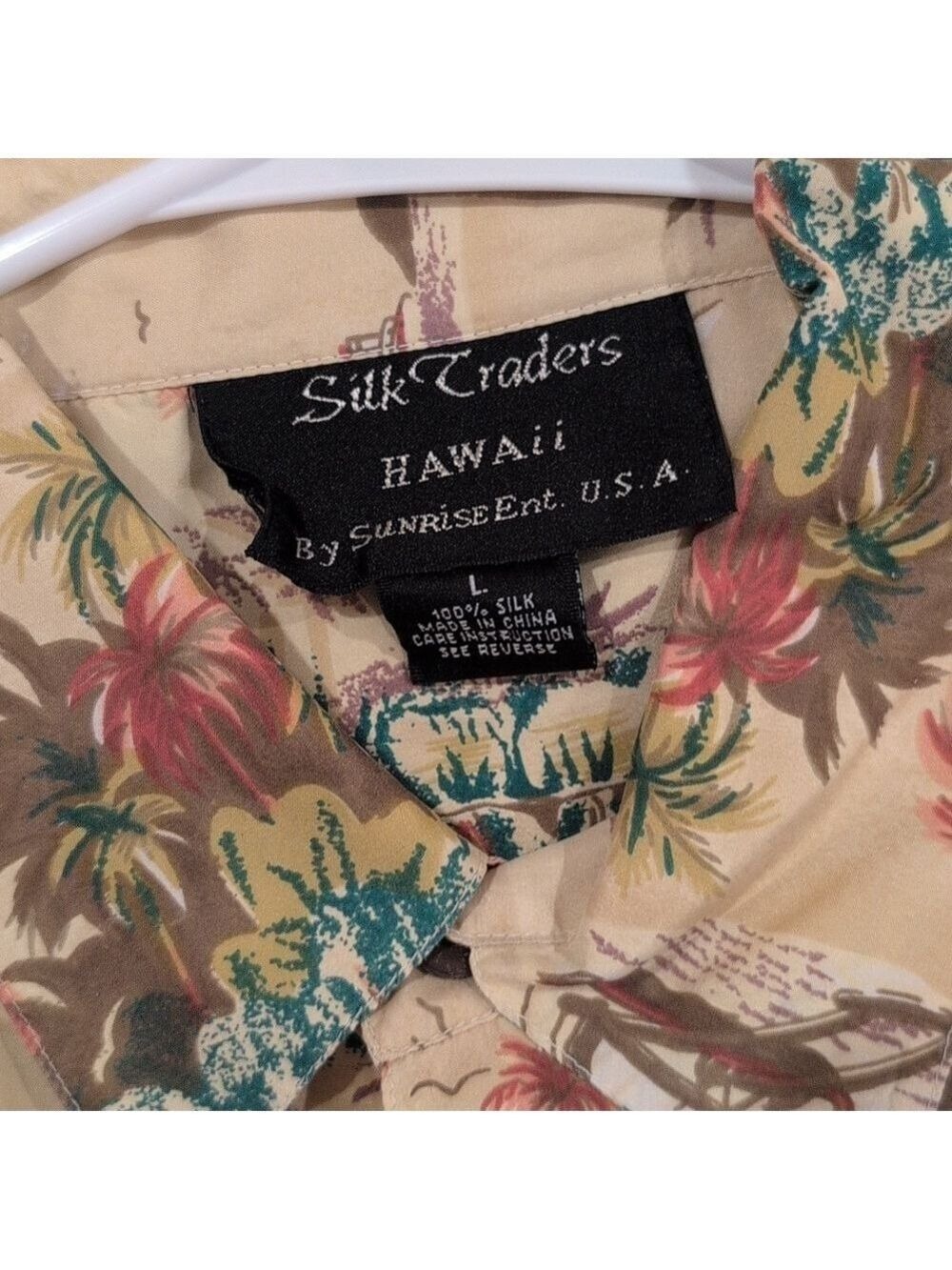 Silk Traders Hawaii Vintage Short Sleeve Shirt Large - Picture 8 of 8